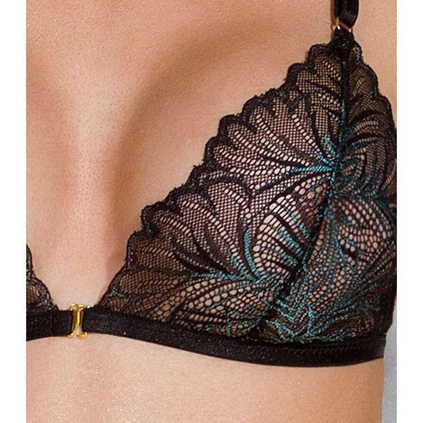 Комплект с открытым доступом Passion DELIENA SET L/XL black, лиф, стринги, пояс для чулок SO8421