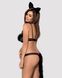 Эротический костюм гепарда Obsessive Gepardina 3 pcs costume L/XL, черный, меховая отделка, монокини SO7277 фото 2