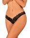 Кружевные стринги Obsessive Donna Dream crotchless thong XS/S Black, открытый доступ SO8642 фото 1