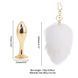 Металева анальна пробка &mdash; кролячий хвіст LOCKINK SEVANDA White Bunny-Tail Anal Rose-shape Plug SX0867 фото 7