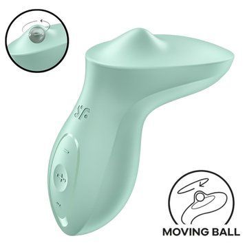 Вібратор для клітора з перлинною стимуляцією Satisfyer Exciterrr Mint, 2 незалежні мотори SX1217