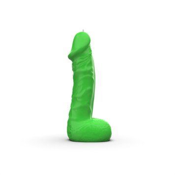 Свеча в виде члена Pure Bliss MINI Green 15 см SX1648