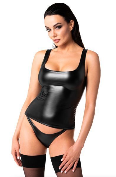Топ Noir Handmade F346 Powerwetlook top - XL SX2113