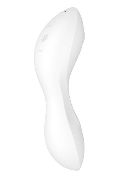 Вакуумный смарт-стимулятор с вибрацией Satisfyer Curvy Trinity 5 (White), управление со смартфона SO6725