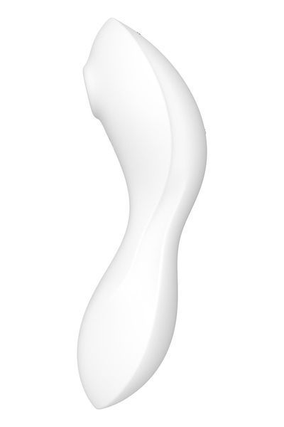 Вакуумный смарт-стимулятор с вибрацией Satisfyer Curvy Trinity 5 (White), управление со смартфона SO6725