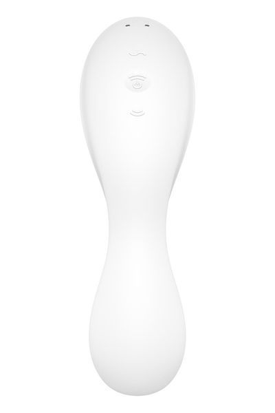 Вакуумный смарт-стимулятор с вибрацией Satisfyer Curvy Trinity 5 (White), управление со смартфона SO6725