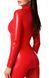 Красный кожаный комбинезон Noir Handmade F353 Red powerwetlook overall - XL SX2011 фото 6