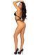 Виниловый тедди Leg Avenue Teddy with strappy open back One size Black SO8607 фото 3