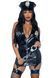 Виниловый костюм полицейской Leg Avenue Vinyl Naughty Cop Black S, платье, фуражка, наручники SO9152 фото 1