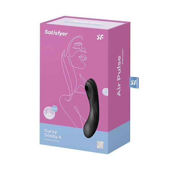 Вакуумный стимулятор с вибрацией Satisfyer Curvy Trinity 4 Black SO6119
