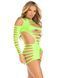 Мінісукня Leg Avenue Shredded cut-out mini dress, One Size, салатова, фігурні вирізи SX1070 фото 2