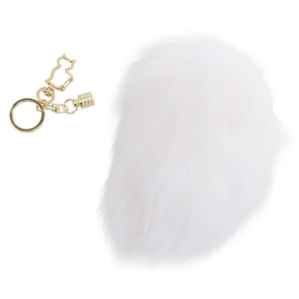 Металлическая анальная пробка Кроличий хвост LOCKINK SEVANDA White Bunny-Tail Anal Pear-shape Plug SX0868
