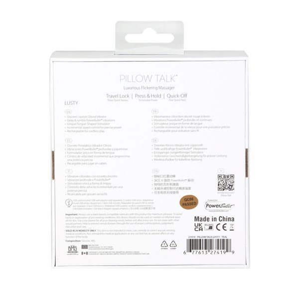 Вибратор помада Pillow Talk Lusty Luxurious Flickering Massager - Teal SO7752