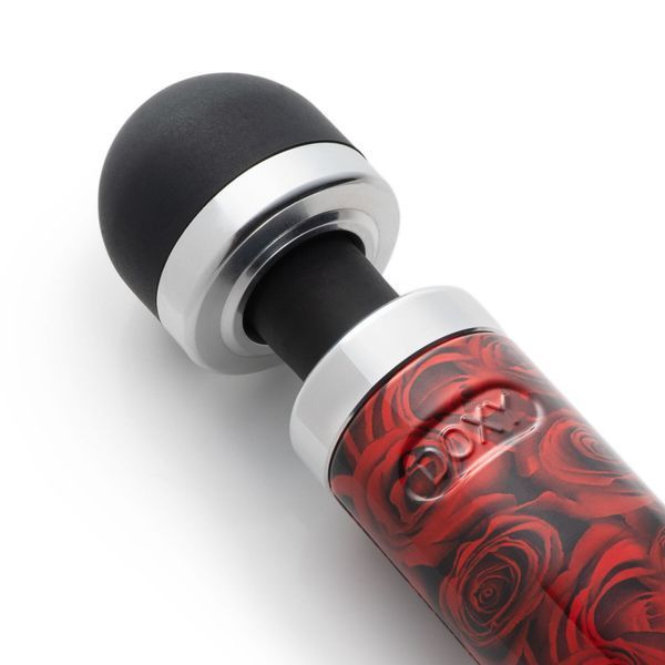 Вибромассажер DOXY Die Cast 3R - ROSE PATTERN, очень мощный, перезаряжаемый, металлический корпус SO8025