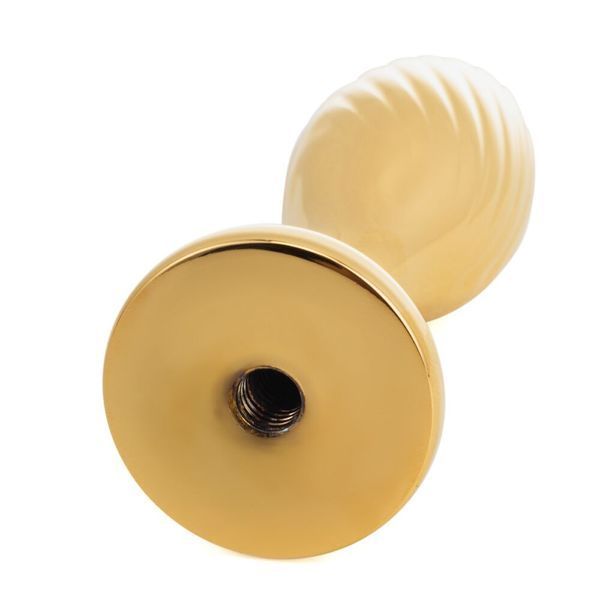 Металлическая анальная пробка Кроличий хвост LOCKINK SEVANDA White Bunny-Tail Anal Pear-shape Plug SX0868