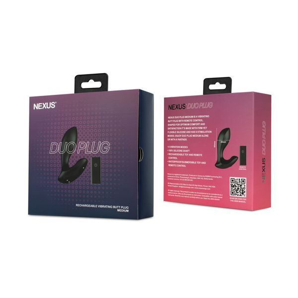 Анальная вибропробка Nexus DUO Plug Medium, пульт ДУ SX2411