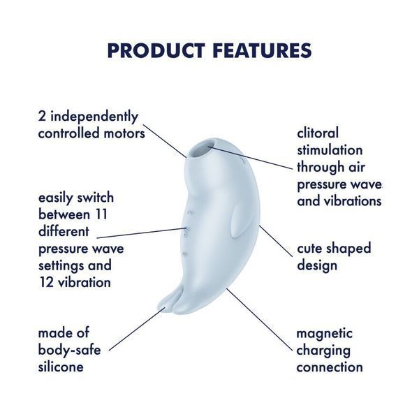 Вакуумний кліторальний стимулятор з вібрацією Satisfyer Seal You Soon, 2 незалежні мотори SX0564