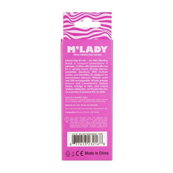 Вибромассажер M&rsquo;Lady Mini Vibrating Wand Pink SX3145