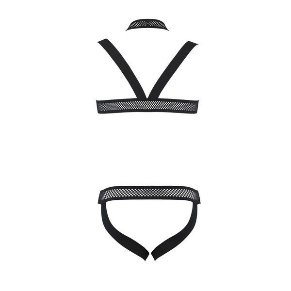 Комплект мужского белья с креплениями Passion 043 JACOB XXL/XXXL Black, трусы, шлейка SO7602