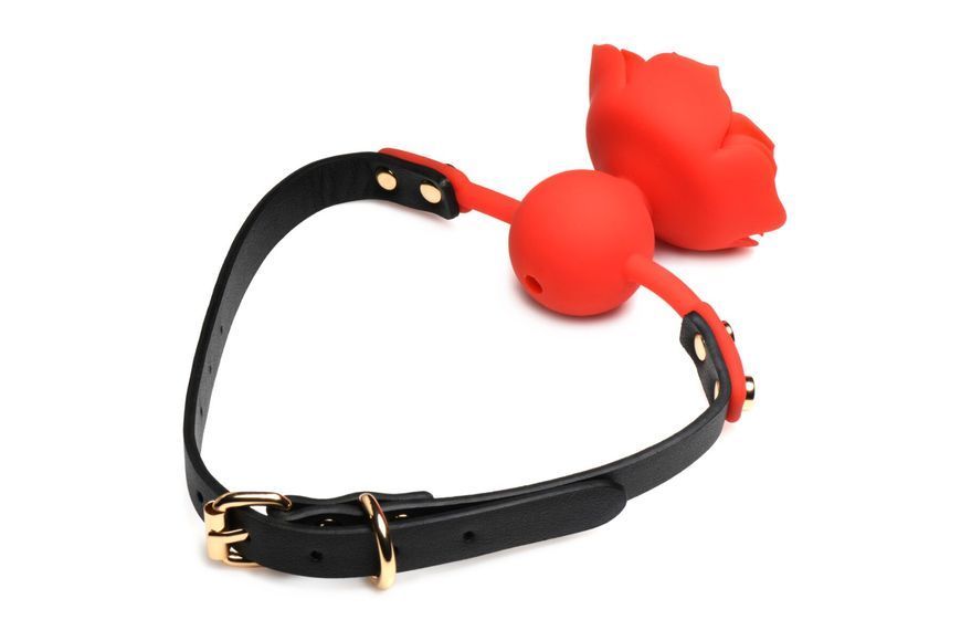 Силіконовий кляп з трояндою Master Series: Blossom Silicone Rose Gag &ndash; Red SO8801