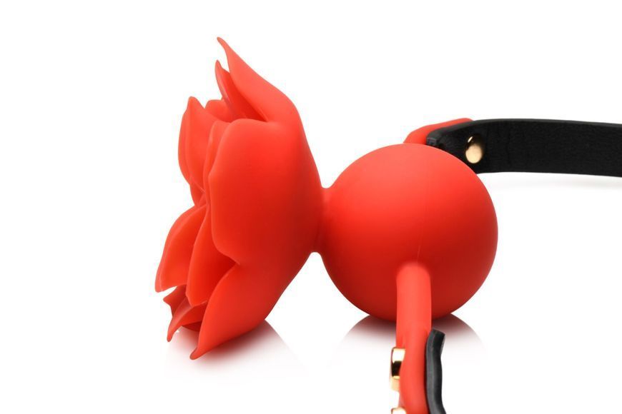Силіконовий кляп з трояндою Master Series: Blossom Silicone Rose Gag &ndash; Red SO8801