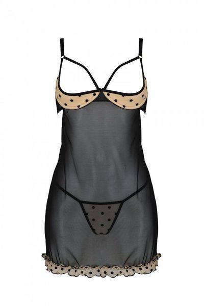 Еротичний пеньюар Passion MARINA CHEMISE, S/M, beige SO9721