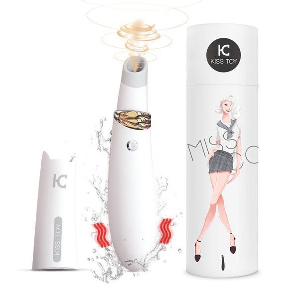 Вакуумний стимулятор з вібрацією KISTOY Miss CC White, можна використовувати як вібратор, діам.3,6см SO3762