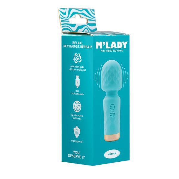 Вибромассажер M&rsquo;Lady Mini Vibrating Wand Teal SX3146
