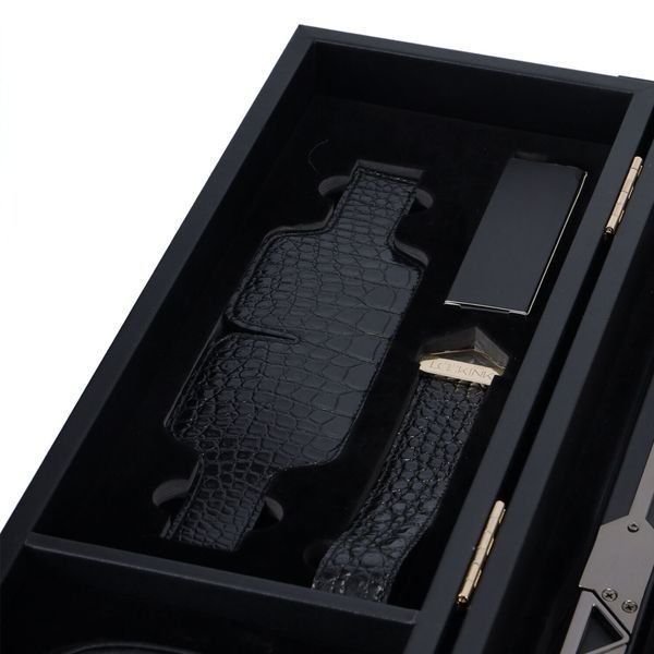 БДСМ-набір LOCKINK All-in-1 BDSM Play Kit, чорний, шкіра з тисненням, предмети для бондажу, шибарі, ваксплею SX0819