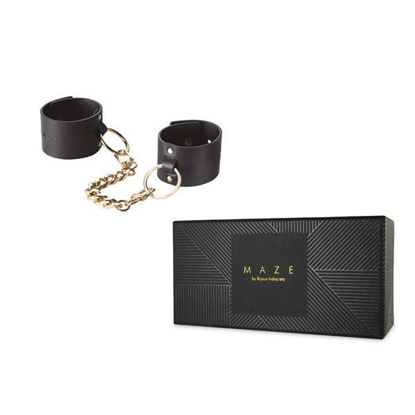 Наручники Bijoux Indiscrets MAZE - Wide Cuffs Black SO2649