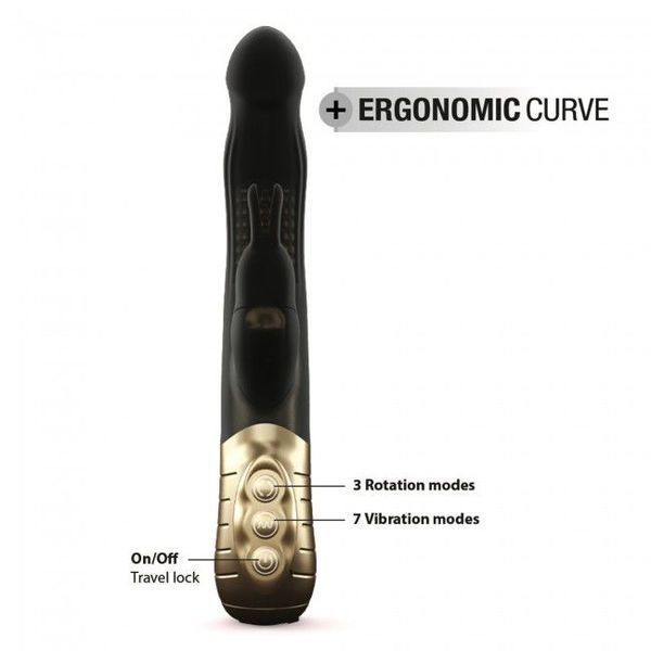 Вібратор-кролик Dorcel Baby Rabbit Gold 2.0 з перлинним масажем і головкою, що обертається SO4068