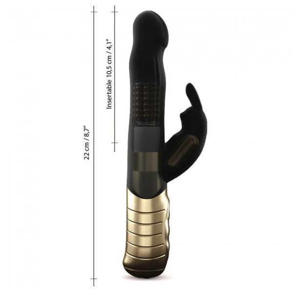Вібратор-кролик Dorcel Baby Rabbit Gold 2.0 з перлинним масажем і головкою, що обертається SO4068