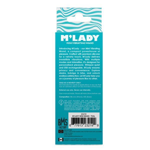 Вибромассажер M&rsquo;Lady Mini Vibrating Wand Teal SX3146