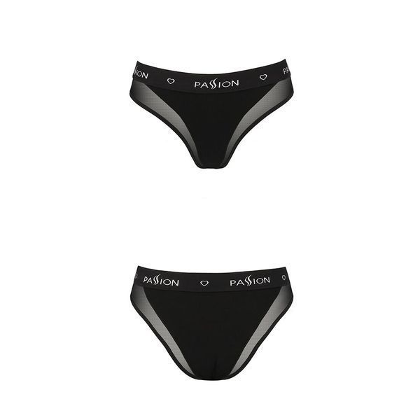 Трусики с прозрачной вставкой Passion PS002 PANTIES L, black SO4191