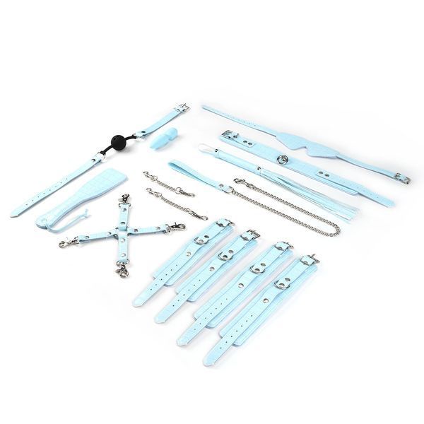 БДСМ-набір для початківців Liebe Seele Macaron 9pcs Bondage Kit-Mint, 9 предметів, мініванд SO9513