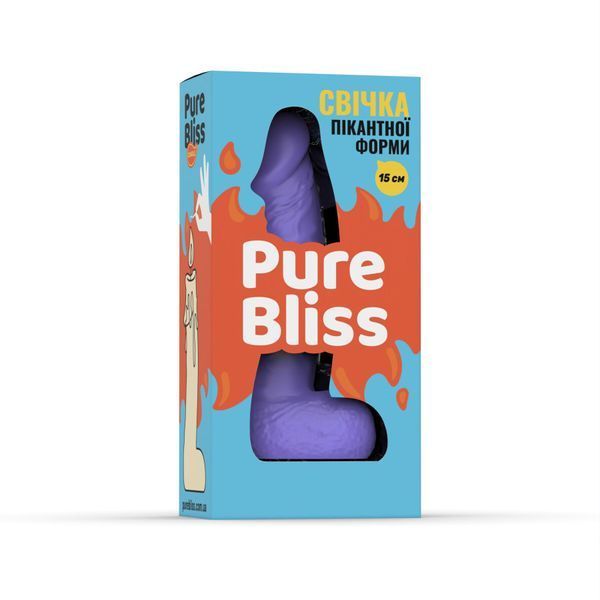 Свічка у вигляді члена Pure Bliss MINI Violet 15 см SX1649