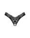 Кружевные стринги Obsessive Donna Dream crotchless thong XL/2XL Black, открытый доступ SO8644 фото 3