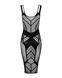 Полупрозрачное платье миди Obsessive D609 dress S/M/L, black SO7703 фото 6