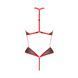 Сетчатое боди с кружевом на груди Passion SATARA BODY S/M red SO8473 фото 4