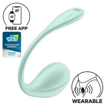 Смарт-віброяйце Satisfyer Smooth Petal Connect App Mint SX0666