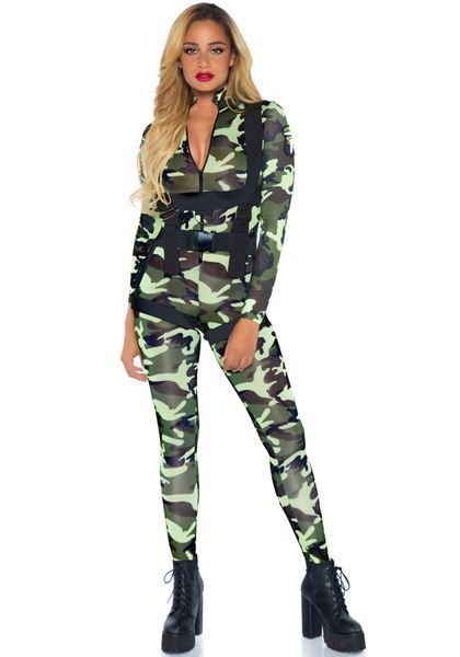 Еротичний костюм десантниці Leg Avenue Pretty Paratrooper S, комбінезон, портупея SO9115