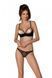 Эротический комплект Passion MARINA SET WITH OPEN BRA, S/M, black, открытые чашки SO9736 фото 1