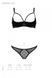 Эротический комплект Passion MARINA SET WITH OPEN BRA, S/M, black, открытые чашки SO9736 фото 5
