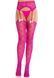 Колготки-чулки Leg Avenue Heart Garterbelt Stockings One Size Magenta SX2758 фото 4