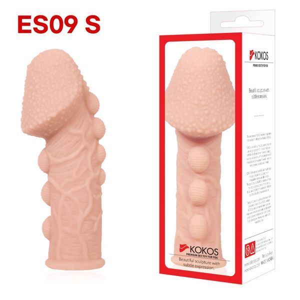 Насадка на член Kokos Extreme Sleeve ES.09 размер S, утолщающая, стимулирующий рельеф SX1447
