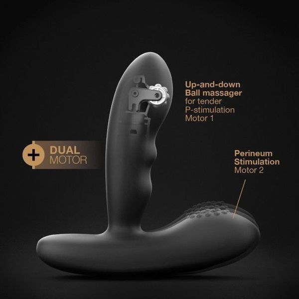 Массажеры простаты Dorcel P-Stroker с пультом ДУ, подогревом и точечным массажем, два мотора SO3074