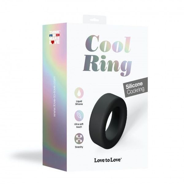 Эрекционное кольцо широкое Love To Love COOL RING - BLACK ONYX SO5090