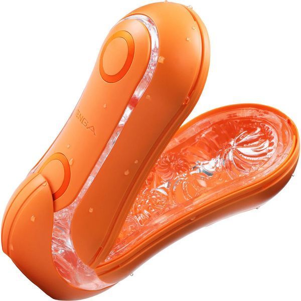 Мастурбатор Tenga Flip Orb &mdash; Sunset Orange, с изменяемым сжатием, со стимулирующими шариками внутри SX1331