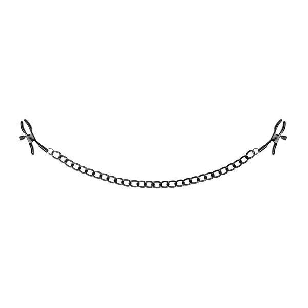 Зажимы для сосков Bedroom Fantasies: Nipple Clamps with Chain, черные SO8817