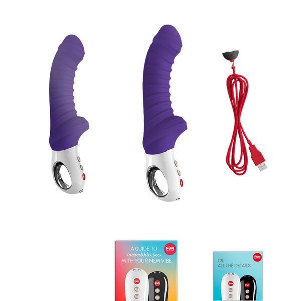 Вибратор для точки G Fun Factory TIGER violet, ребристый, подходит для анальной стимуляции SX0940